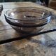 5 Arcoroc smoked bowls, stackable tempered glass, 1970s