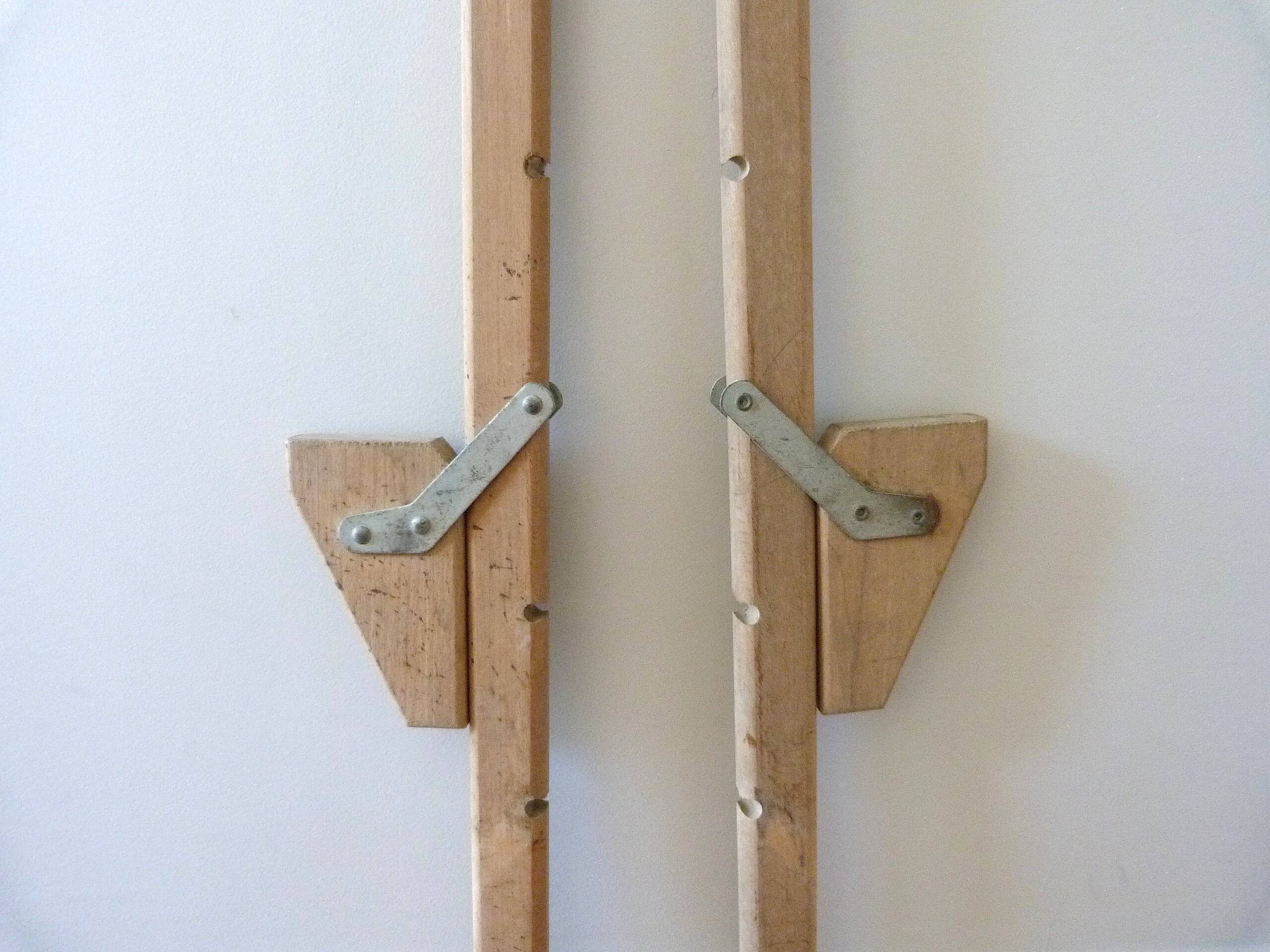 Pair of vintage wooden stilts