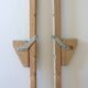 Paire d'échasses vintage en bois