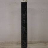 Antique black and white marble column, Italy, late 19th century