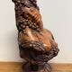 Sculpture en terre cuite, buste Bacchante raisins et vignes
