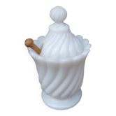 Mustard pot in opaline from Portieux Vallerysthal