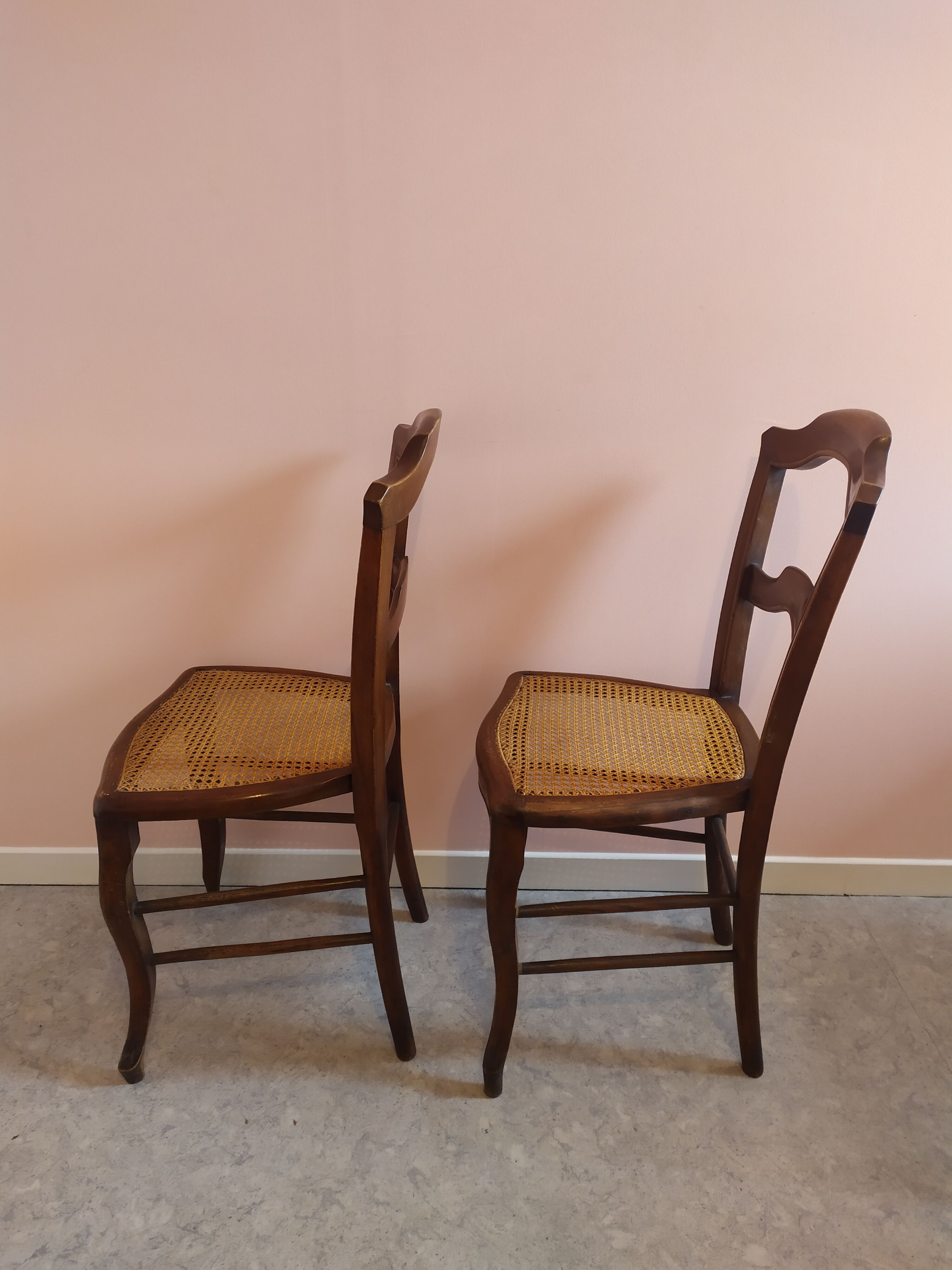 Pair of cane chairs