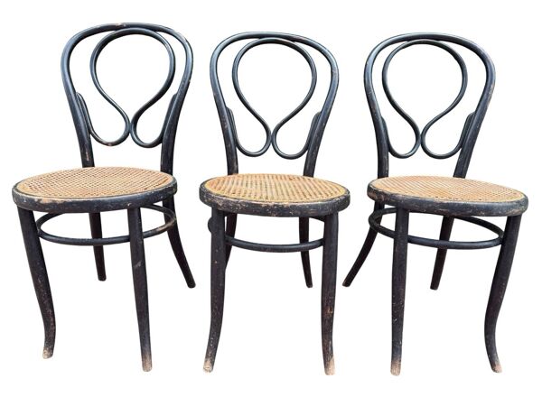 3 chaises bistrot Fischel N’14