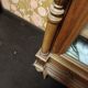Walnut glass cabinet