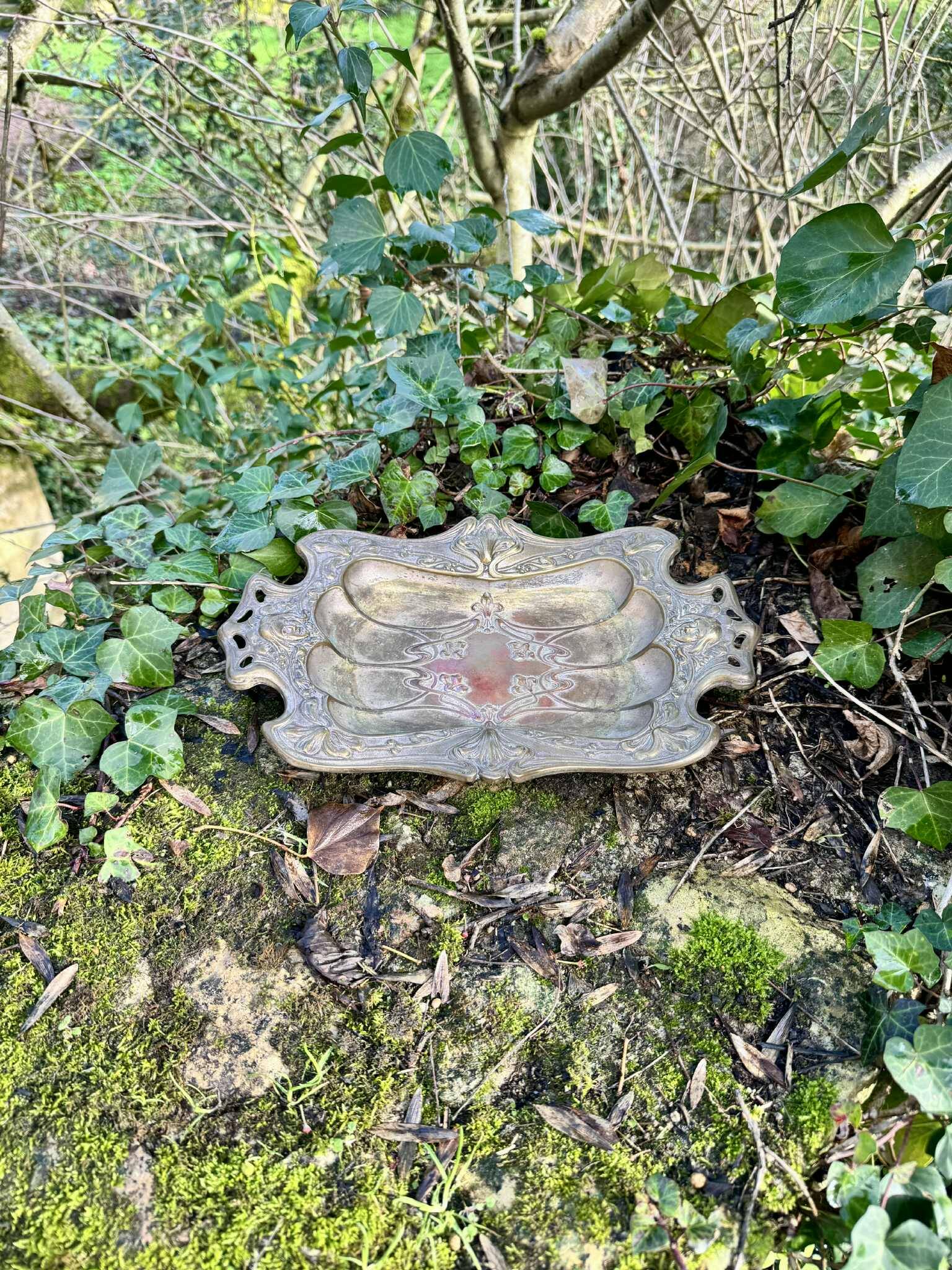 Large silver table centrepiece Art Nouveau period