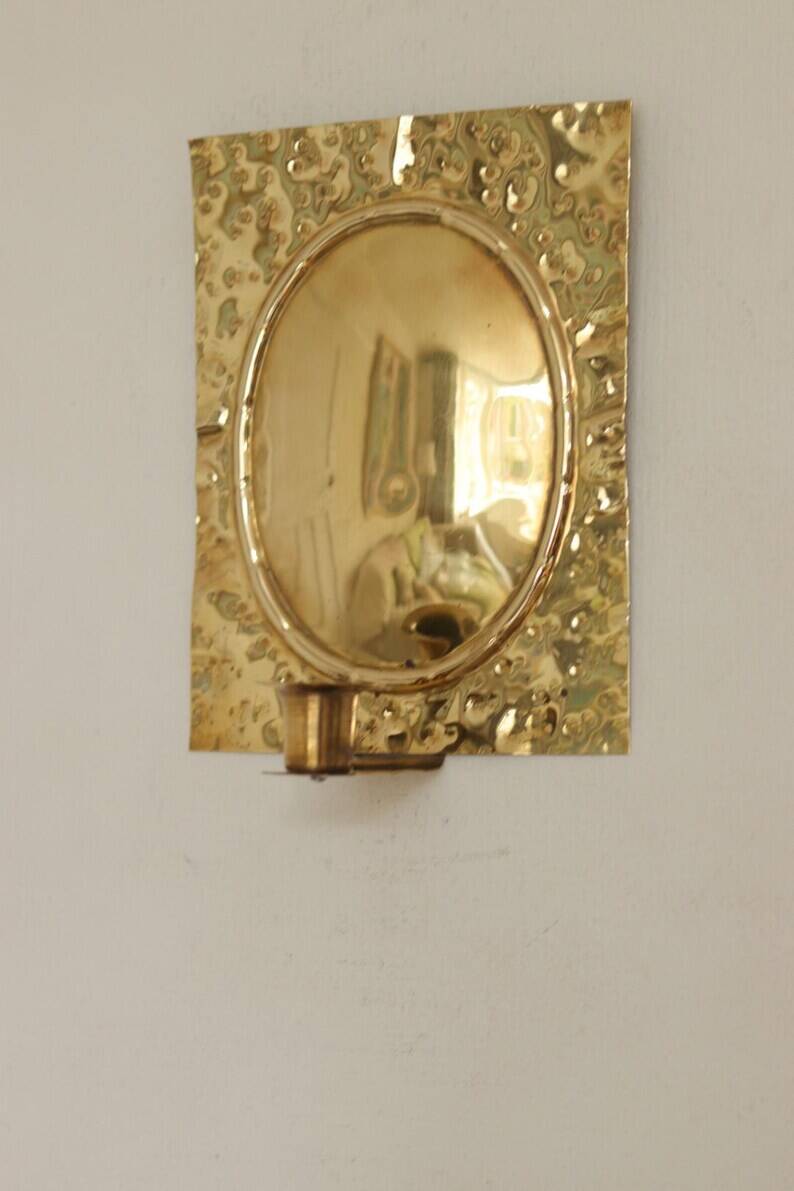 Pair of Swedish Brass Wall Sconces