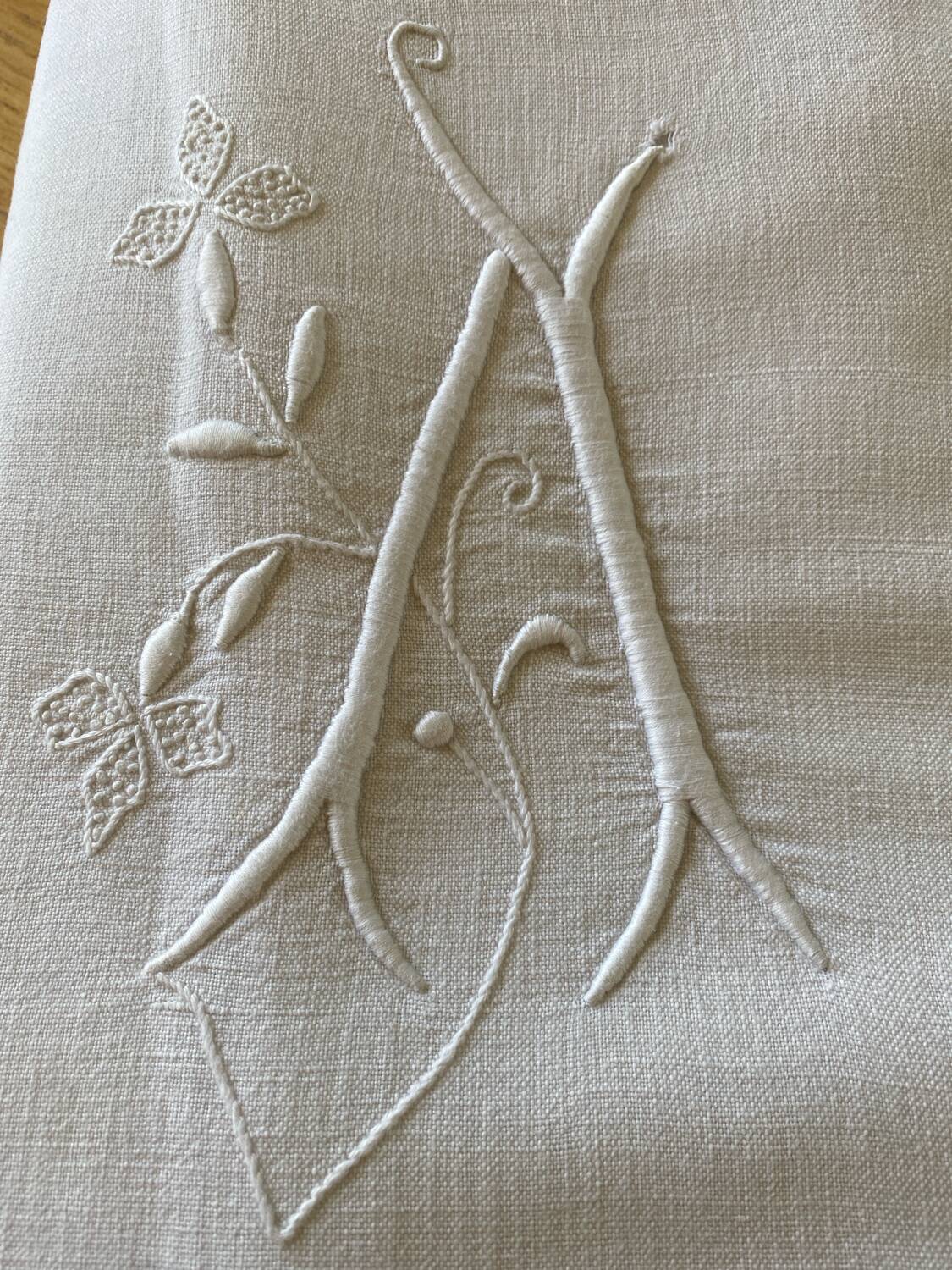 Old embroidered sheet