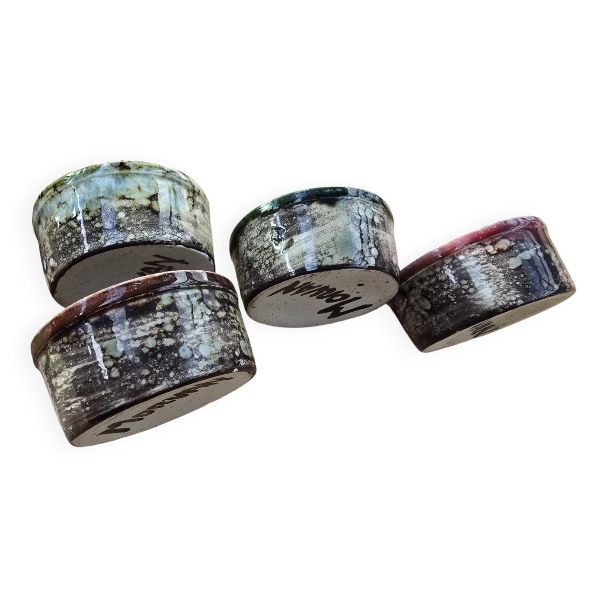 4 ramekins, handcrafted Morvan ceramics