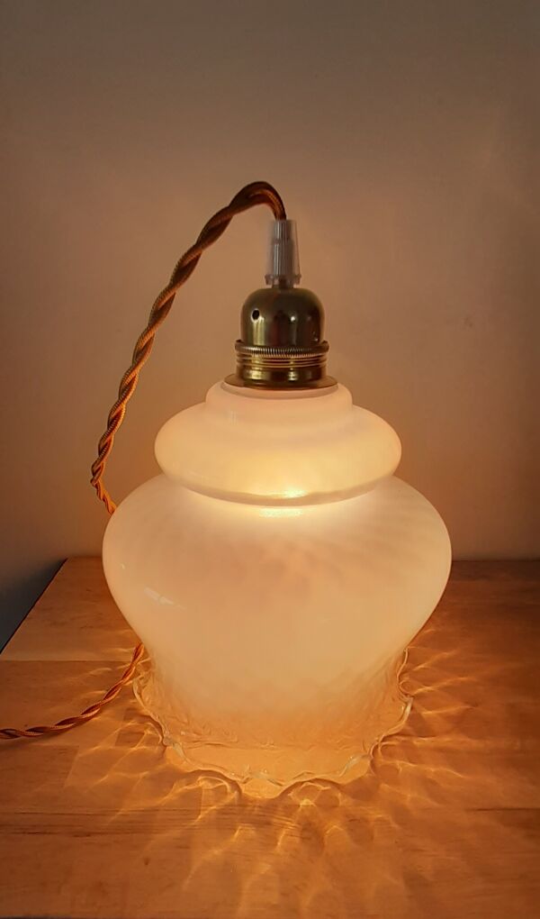 Suspension vintage bleue