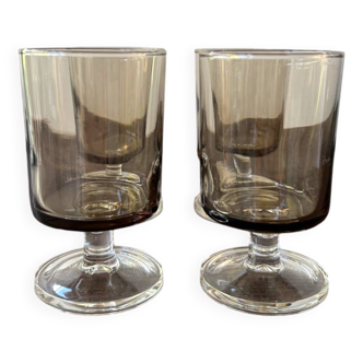 Set of 4 Luminarc vintage stemmed glasses, Sweden model
