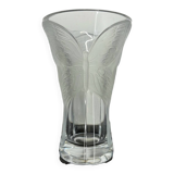 Vintage butterfly crystal vase