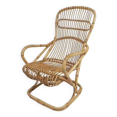 Fauteuil en bambou par Tito Agnoli, 1960s