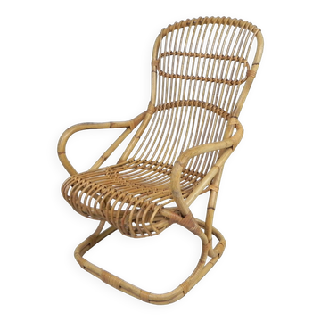 Bamboo armchair by Tito Agnoli, 1960s