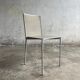 Set of 4 light grey powder-coated metal Fly Line chairs with cream rope - Giandomenico Belotti, 1980s