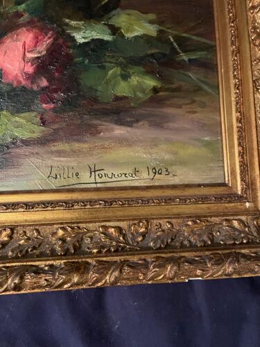 Huile sur toile Lillie Honnorat 1903