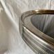 Vintage side table in glass, wood and aluminum