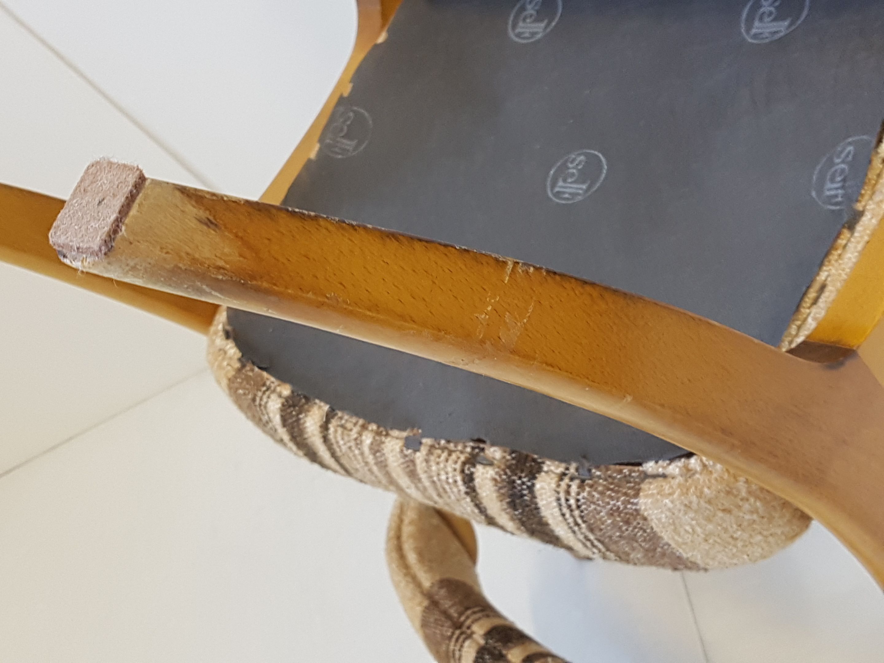 Suite de 6 chaises vintage 1970 style Baumann