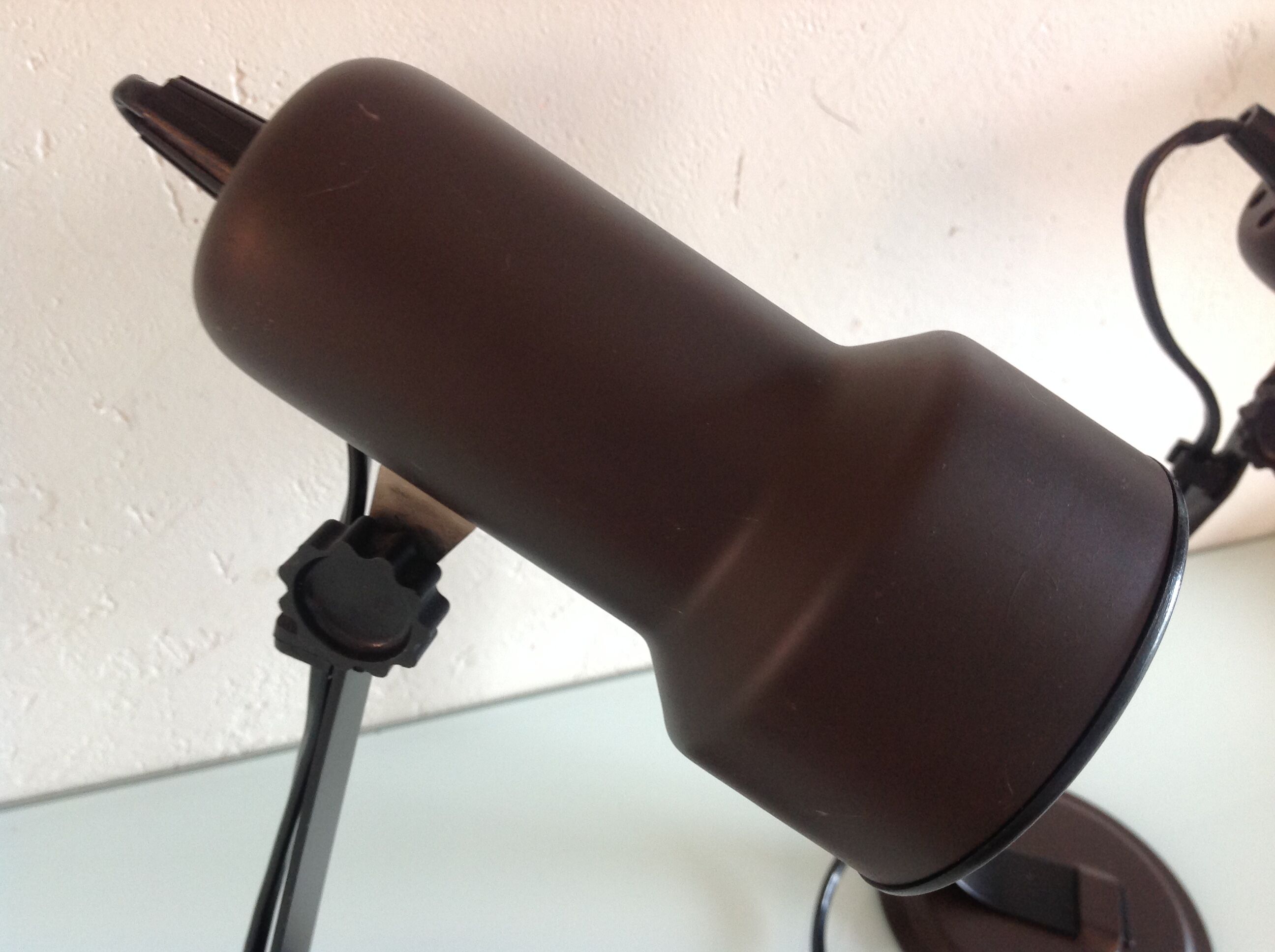 Pair of bedside lamps Metal vintage 70s spots