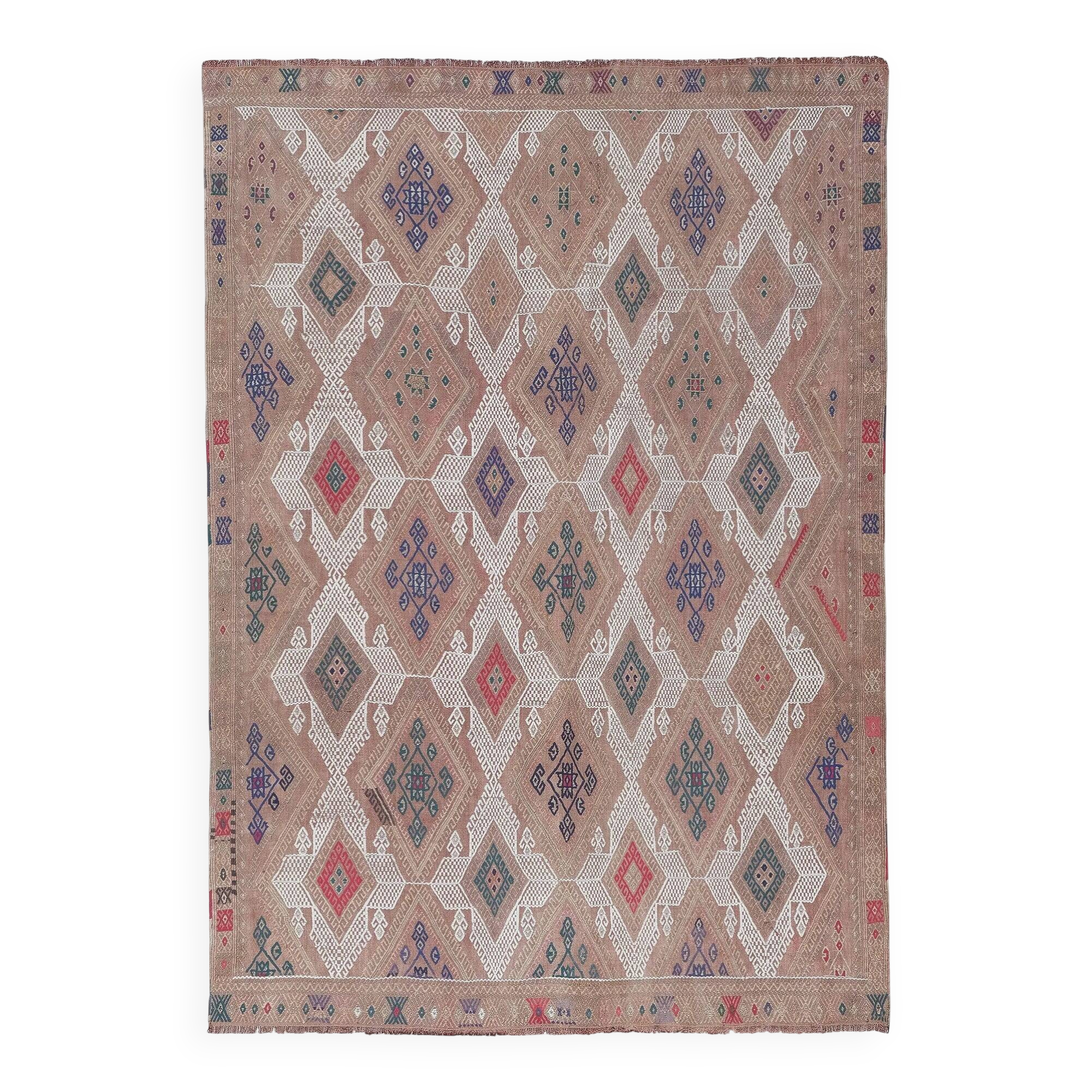 Tapis Kilim turc vintage tissé main