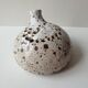 Flower vase in pyrite ceramic stoneware signed Alain Prudhomme