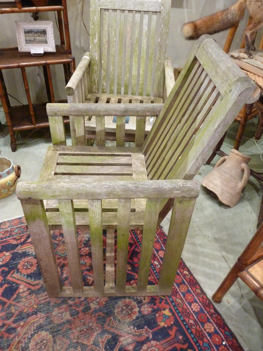 Pair of garden chairs