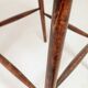 Rustic Beech Bar Stools – Striped Jacquard Fabric