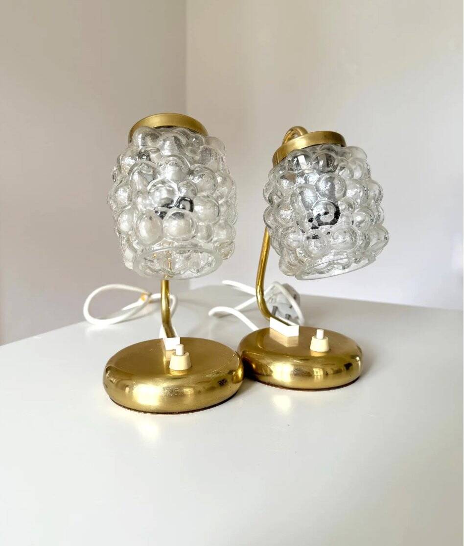 Helena Tynell, table  lamps, Glashütte Limburg, germany 1960s, set of 2
