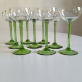 Set of 9 Alsace crystal glasses