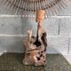 Unique teak root candle holder
