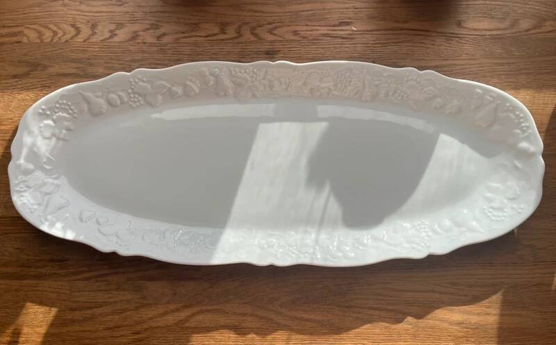 Large Deshoulieres porcelain dish