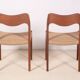 6x Niels Møller Model 71 teak, 1960s, Denmark