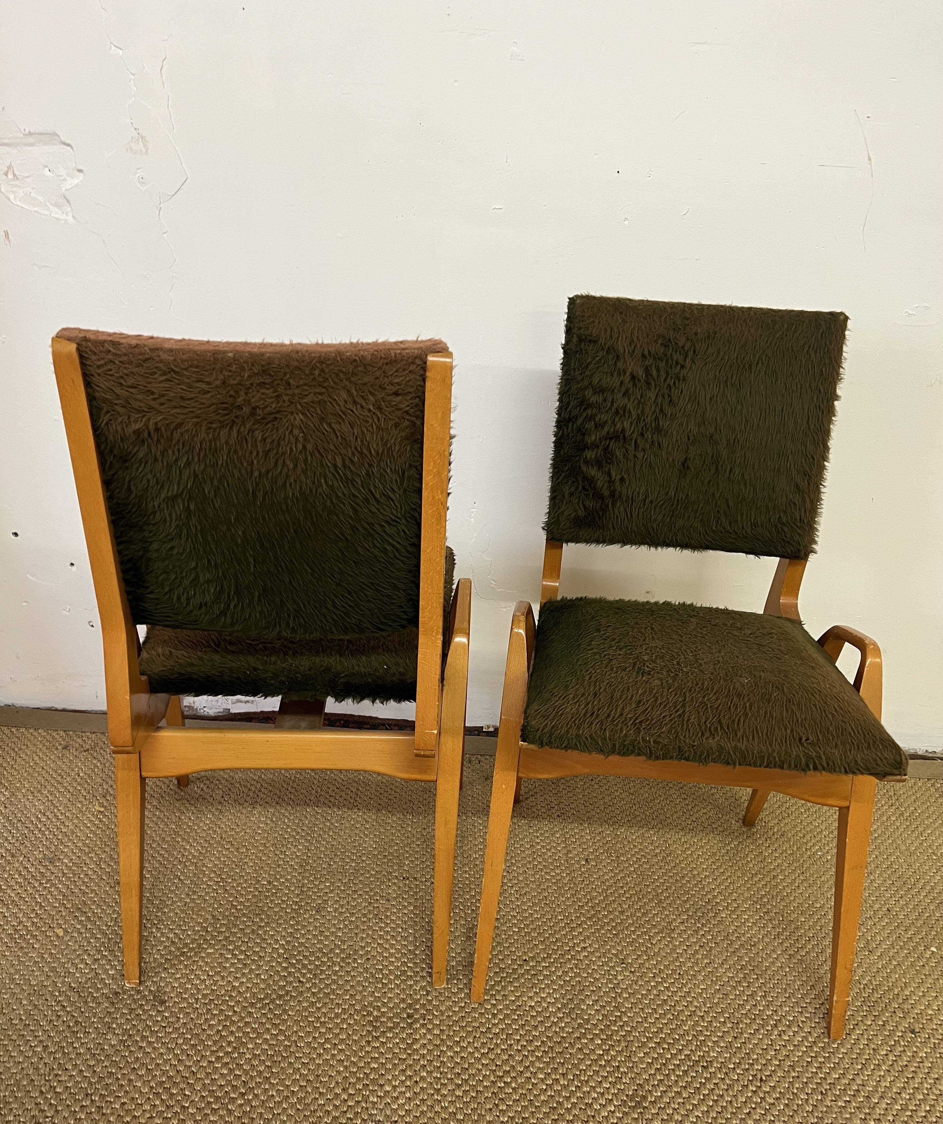 Paire de chaises vintage Maurice Pré des années 50