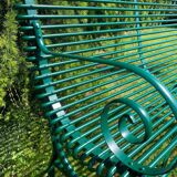 Handcrafted wrought iron bench – Arras style, 2 seats