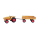 Authentic wooden toy label "Spielgut", Tractor and trailer