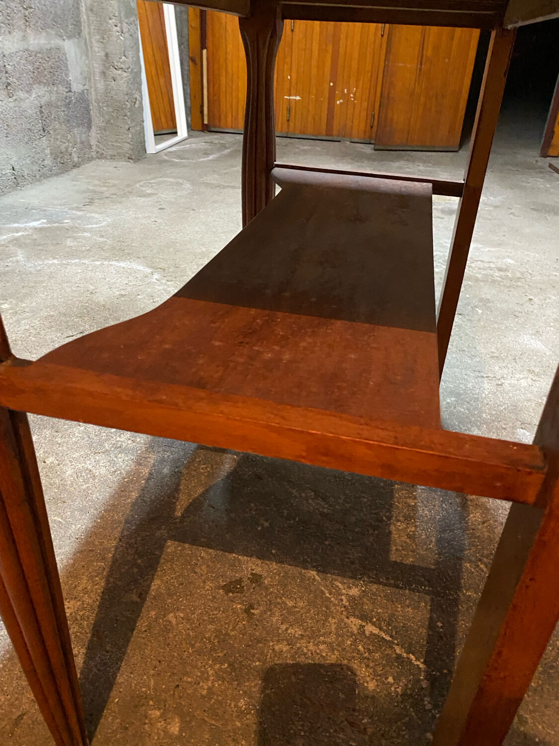 Antique dressing table, white marble
