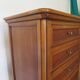 Rare Louis Philippe chest of drawers with 7 drawers from the 80s in cherry wood