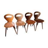 Set of 4 Baumann chairs ant model