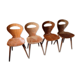 Set of 4 Baumann chairs ant model