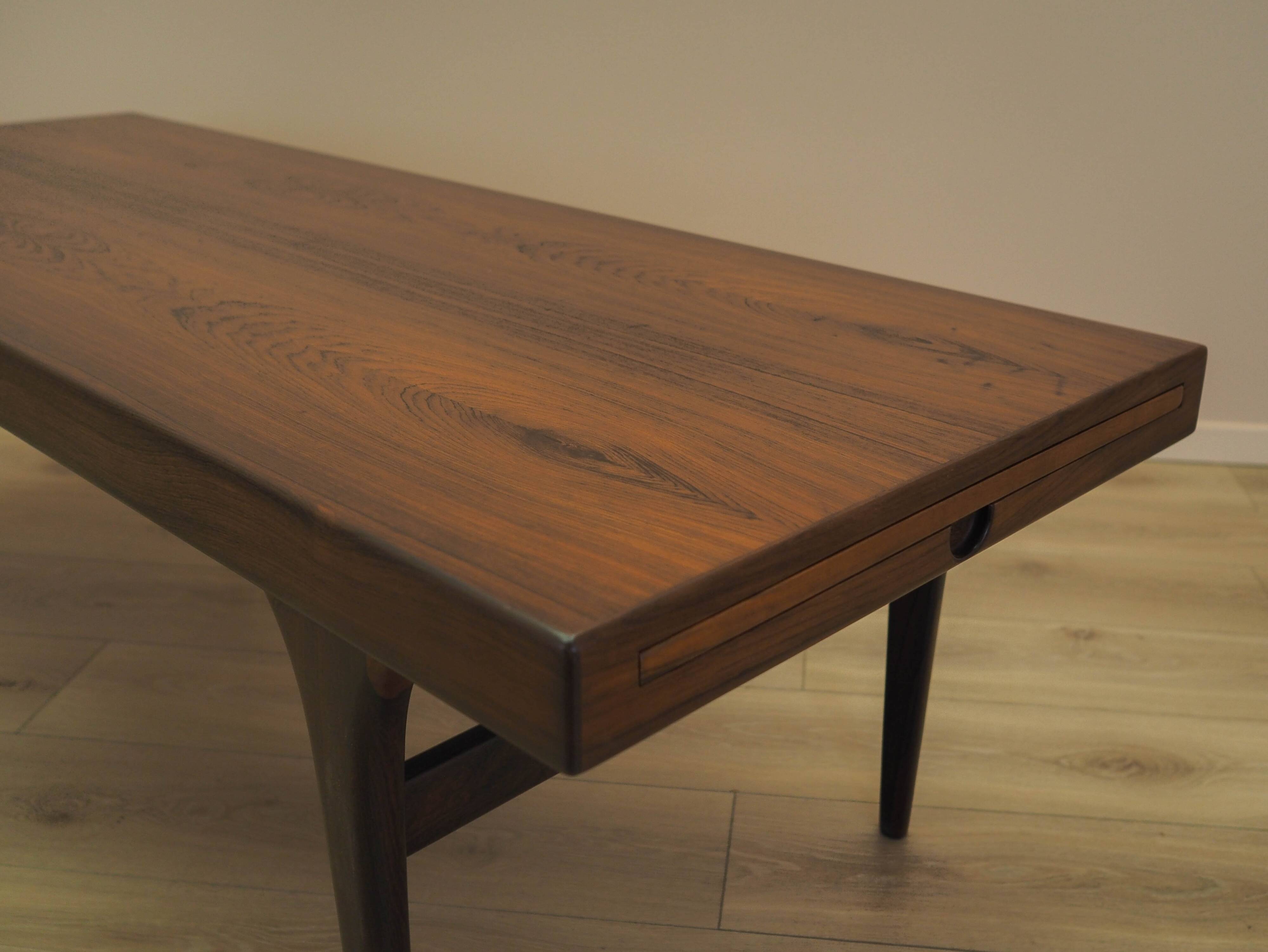 CFC Silkeborg rosewood coffee table with pull-out top, 1960s