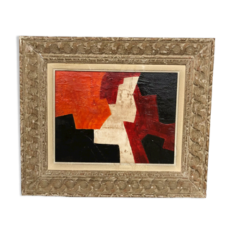 Framed abstract painting