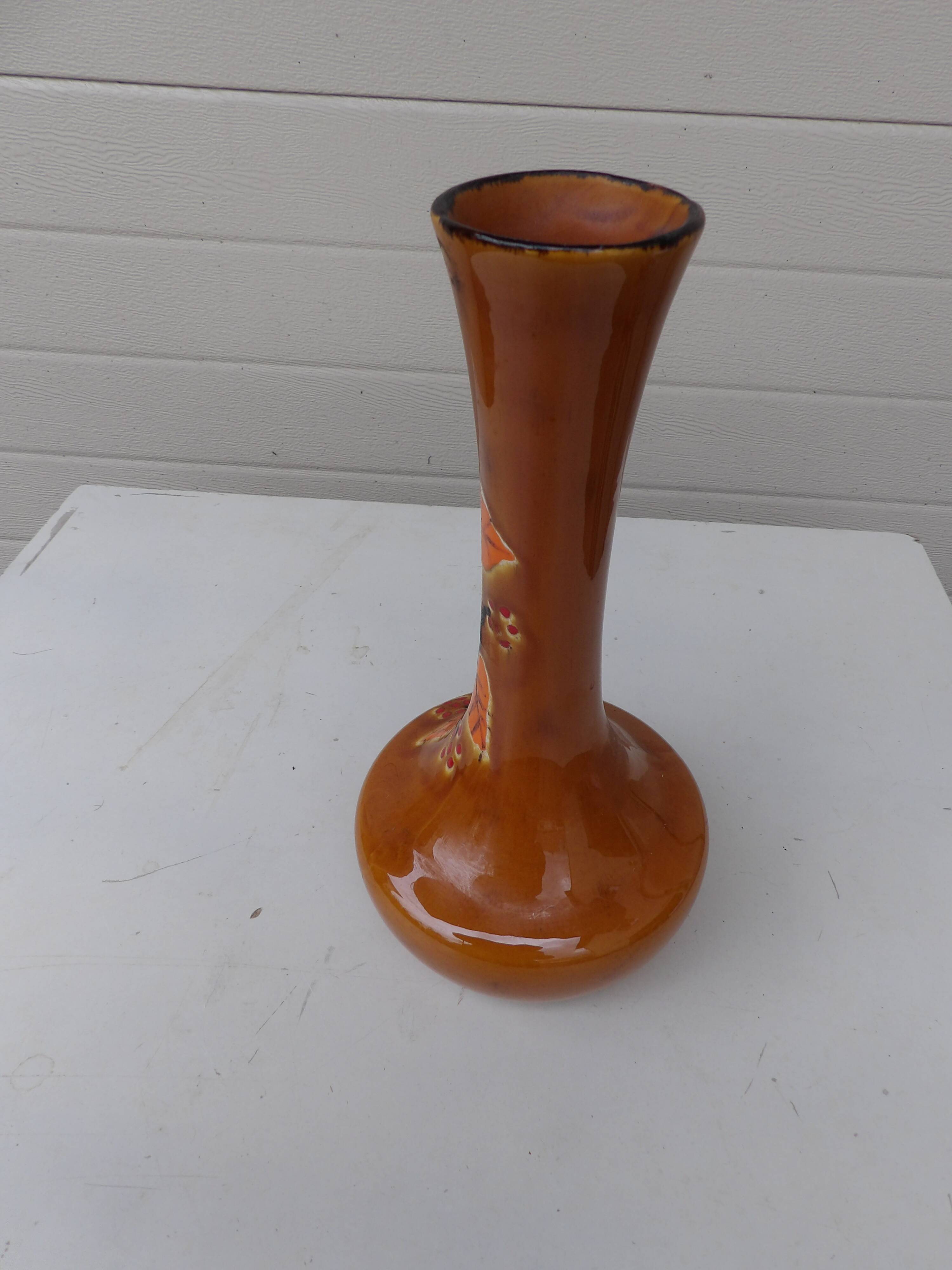 Orange neck vase