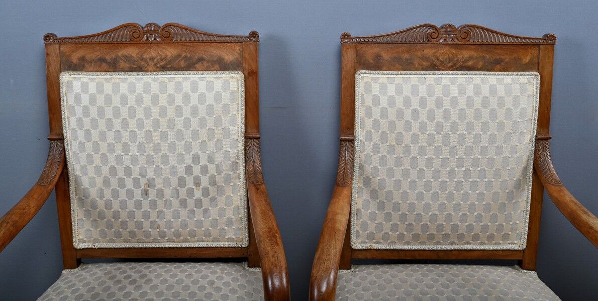 Paire de fauteuils, époque Empire – début XIXe