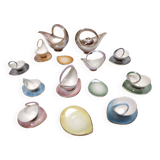 22-Piece Colorful Ceramic Breakfast Set by Italo Casini, Sesto Fiorentino