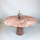 Travertine pedestal table