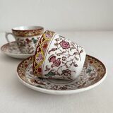 2 polychrome ironstone coffee cups Choisy le Roi
