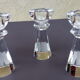 Glass candlesticks