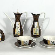 Mid-century ceramic teapot set by Alfa Ceramiche, Italy 1950s