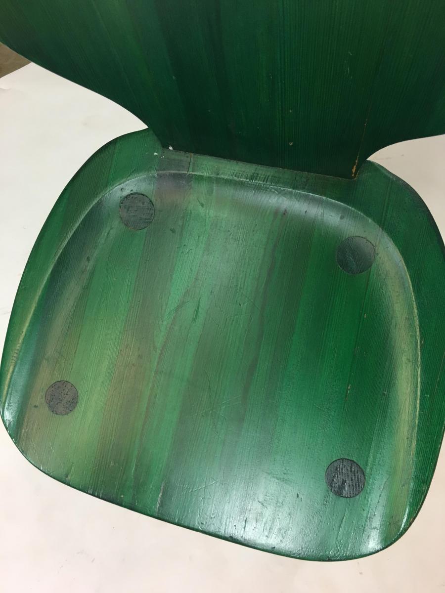 Set of 4 chairs mid-century pine by Carl Malmsten for Svensk as Sweden