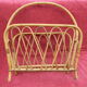 Vintage magazine door in rattan bamboo style